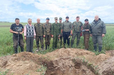 В Жлобинском районе поисковиками подняты из земли останки еще шестерых советских воинов